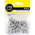 White with Black Colour Letters Alphabet Cube Beads